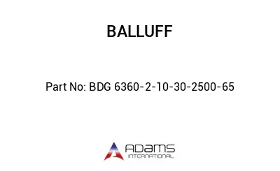 BDG 6360-2-10-30-2500-65									