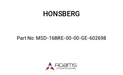 MSD-16BRE-00-00-GE-602698 MSD-16BRE-00-00-GE-602698
